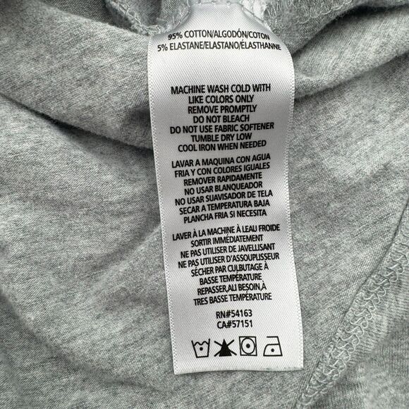 TOMMY HILFIGER Women's Large Gray Sport Pullover Hoodie Sweatshirt Roll Tab Logo - Picture 5 of 9